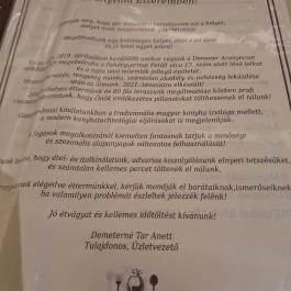 Aranyvilla Étterem, Fehérgyarmat - Étlap/itallap