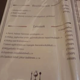 Aranyvilla Étterem, Fehérgyarmat - Étlap/itallap