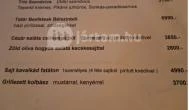Perc Bisztró Budapest - Étlap/itallap