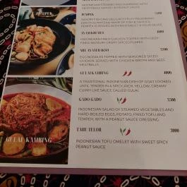 Asli Indonéz Étterem, Budapest - Étlap/itallap