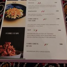 Asli Indonéz Étterem, Budapest - Étlap/itallap