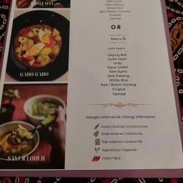 Asli Indonéz Étterem, Budapest - Étlap/itallap