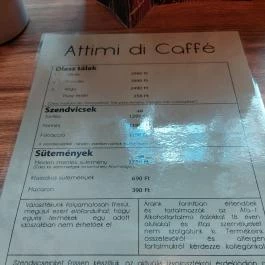 Attimi Di Caffe - Etele Plaza Budapest - Étlap/itallap