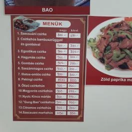 Ázsia Wok Étterem Budapest - Étlap/itallap