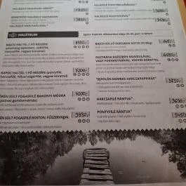 Bajcsi Halásztanya Étterem, Nagybajcs - Étlap/itallap