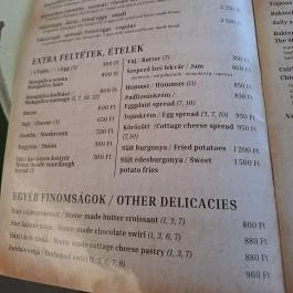 Bakterház - Reggeliző-Kávézó-Éléskamra, Balatonszepezd - Étlap/itallap