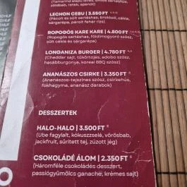 BARAKO Bisztró és Bár Budapest - Étlap/itallap