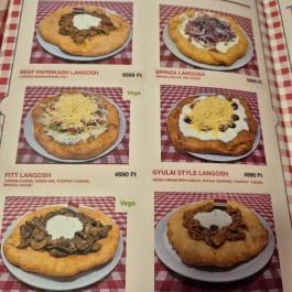 Bazilika - Goulash & Langosh Bar Budapest - Étlap/itallap