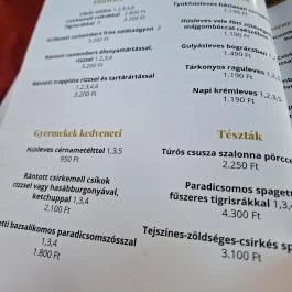 Bazsalikom Vendéglő Budapest - Étlap/itallap