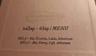 BÉLA - Bár, Étterem, Lakás, Arborétum Budapest - Étlap/itallap