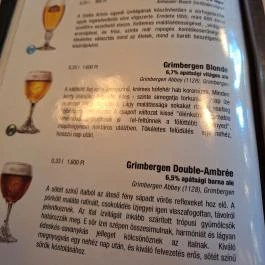 Belgian Brasserie Henri Budapest - Étlap/itallap