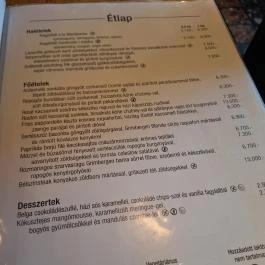 Belgian Brasserie Henri Budapest - Étlap/itallap