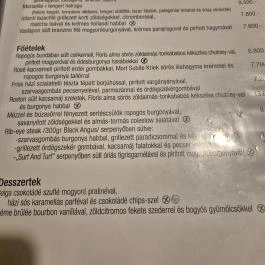 Belgian Brasserie Henri Budapest - Étlap/itallap