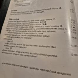 Belgian Brasserie Henri Budapest - Étlap/itallap