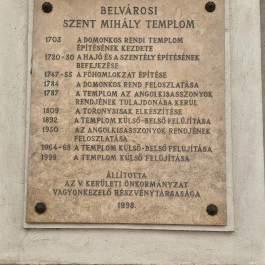 Belvárosi Szent Mihály templom, Budapest - Külső kép