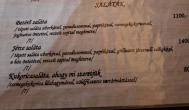 Betérő Csárda Mezőhegyes - Étlap/itallap