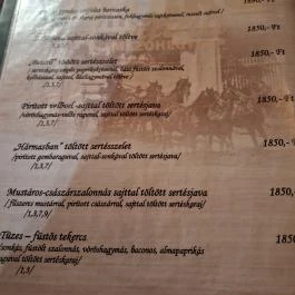 Betérő Csárda Mezőhegyes - Étlap/itallap