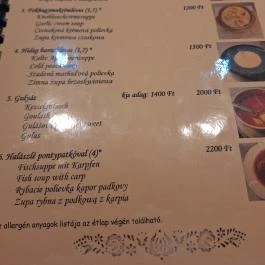 Betyártanya Étterem Zalabaksa - Étlap/itallap