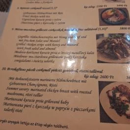 Betyártanya Étterem, Zalabaksa - Étlap/itallap
