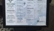 Billog Burger Bar Budapest - Étlap/itallap
