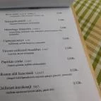 Bistro87 Zalaszántó - Étlap/itallap