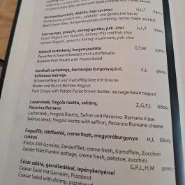 Bisztró 71 Révfülöp - Étlap/itallap