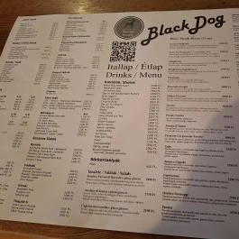 Black Dog Terasz & Pizzéria Budapest - Étlap/itallap