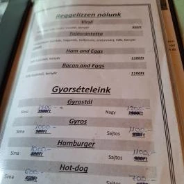 Böki Falatozó & Fagyizó , Baktalórántháza - Étlap/itallap