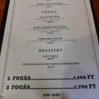 Boomerang Bisztró Budapest - Étlap/itallap