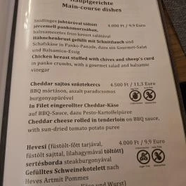 Borhotel Sziluett Farkasmály étterme Gyöngyös - Étlap/itallap