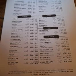 BorYou Bor & Bisztró, Esztergom - Étlap/itallap