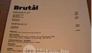 Brutål Budapest - Étlap/itallap