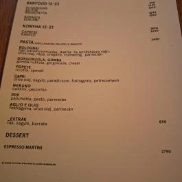 Brutål, Budapest - Étlap/itallap