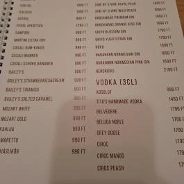 Bubci Café Budapest - Étlap/itallap