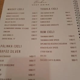 Bubci Café Budapest - Étlap/itallap