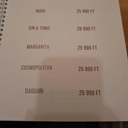 Bubci Café Budapest - Étlap/itallap