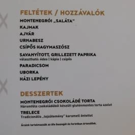 Budai Parkszínpad Budapest - Étlap/itallap