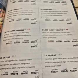 Buddha Original - Allee, Budapest, Budapest - Étlap/itallap