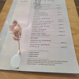 Casa Christa birtok étterme Balatonszőlős - Étlap/itallap