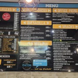 Catch Burger Budapest - Étlap/itallap
