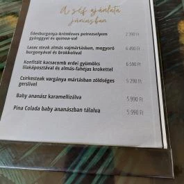 Cayman Étterem & Pizzéria Budapest - Étlap/itallap