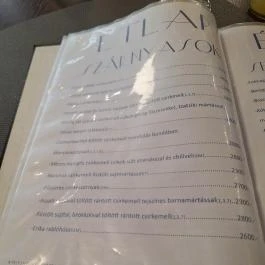 Centrál Étterem Fehérgyarmat - Étlap/itallap