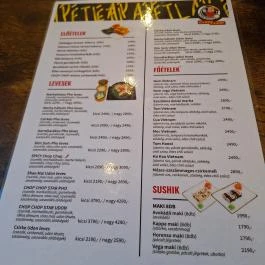 Chop Chop Sushi & Pho, Budapest - Étlap/itallap