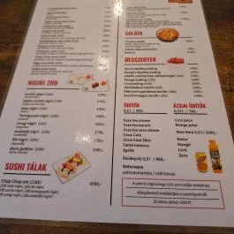 Chop Chop Sushi & Pho Budapest - Étlap/itallap