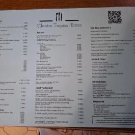 Cilantro Tropical Bistro Esztergom - Étlap/itallap