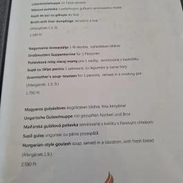 Corvina Szálloda Étterem Mosonmagyaróvár - Étlap/itallap