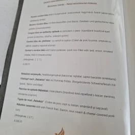 Corvina Szálloda Étterem Mosonmagyaróvár - Étlap/itallap