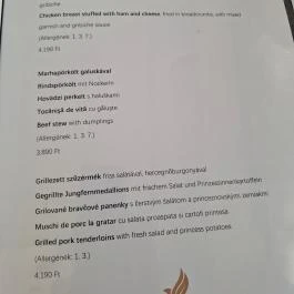 Corvina Szálloda Étterem Mosonmagyaróvár - Étlap/itallap