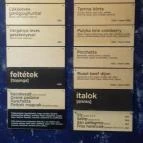 Crudo - Fehérvári úti Vásárcsarnok Budapest - Étlap/itallap