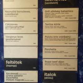 Crudo - Fehérvári úti Vásárcsarnok, Budapest - Étlap/itallap